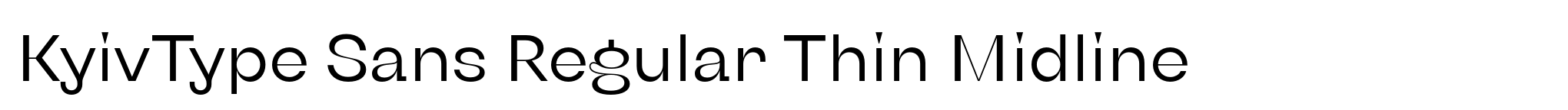KyivType Sans Regular Thin Midline image